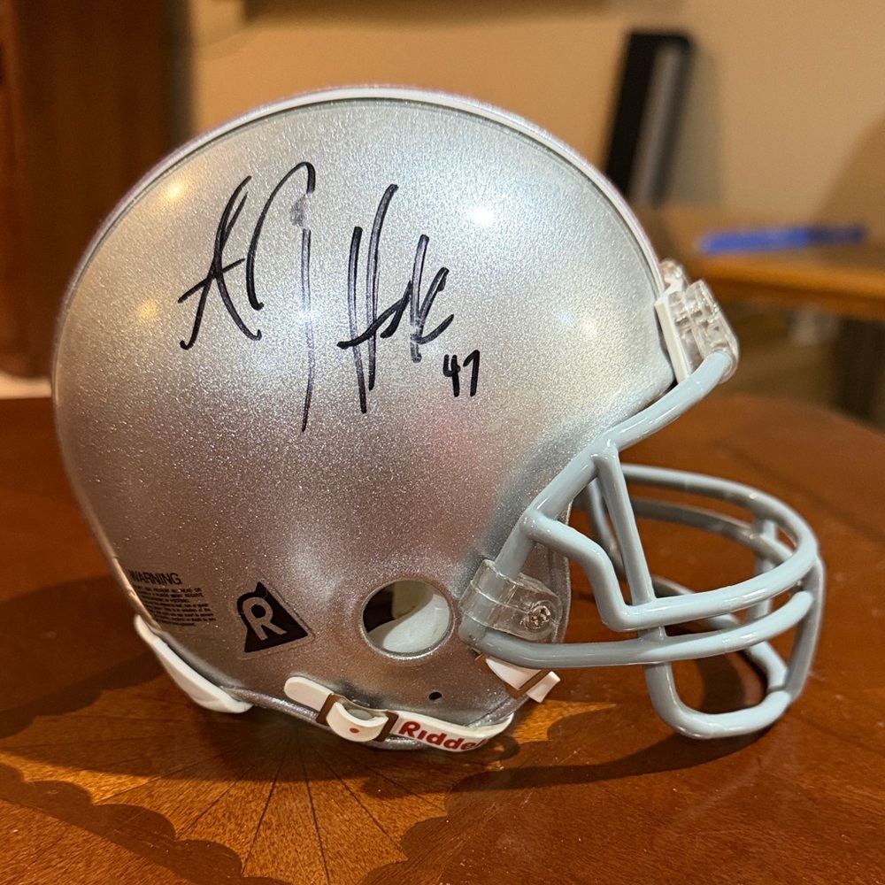 Riddell Silver Mini Football Helmet